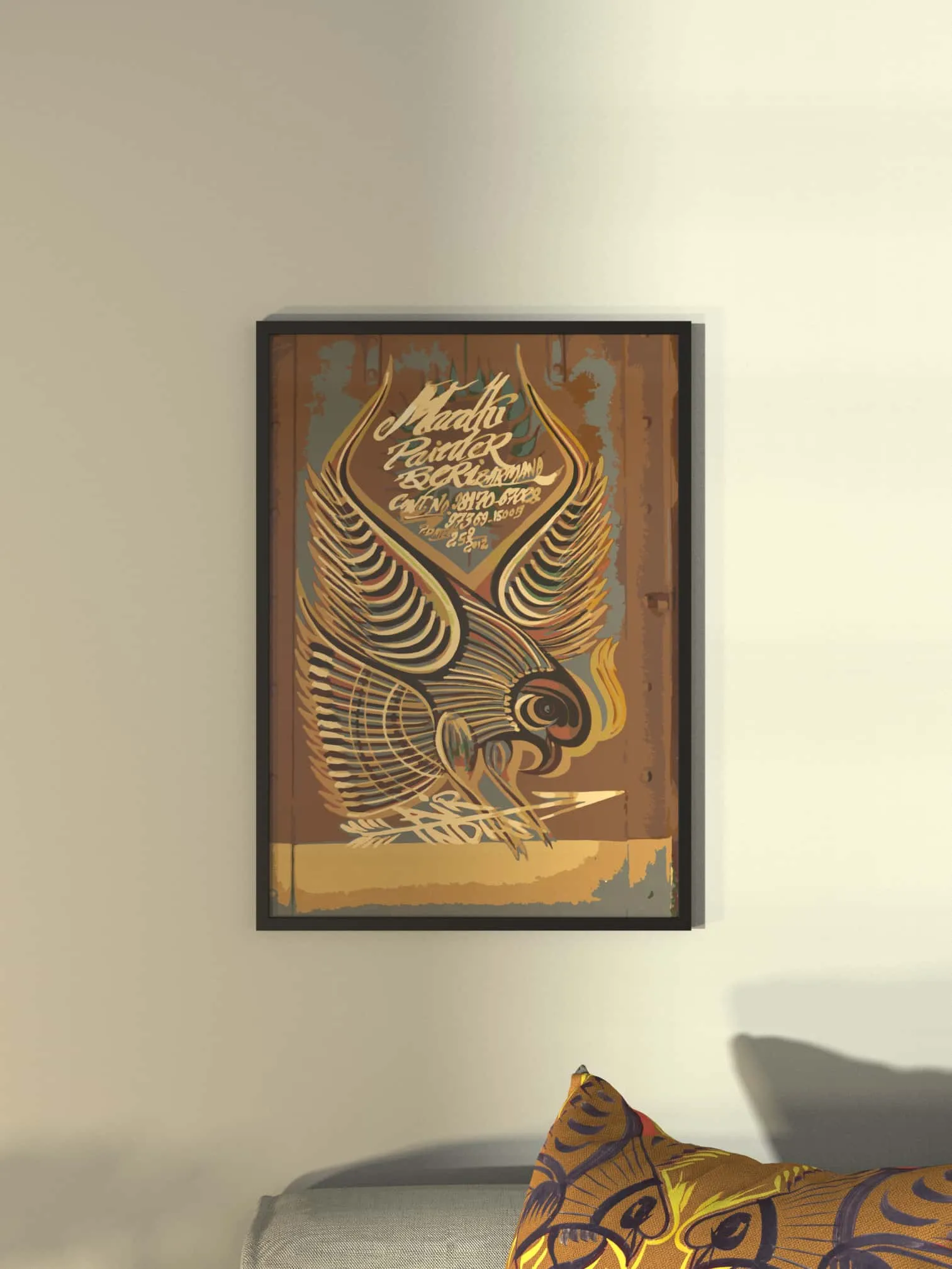 Air India Tata Bird Framed Poster