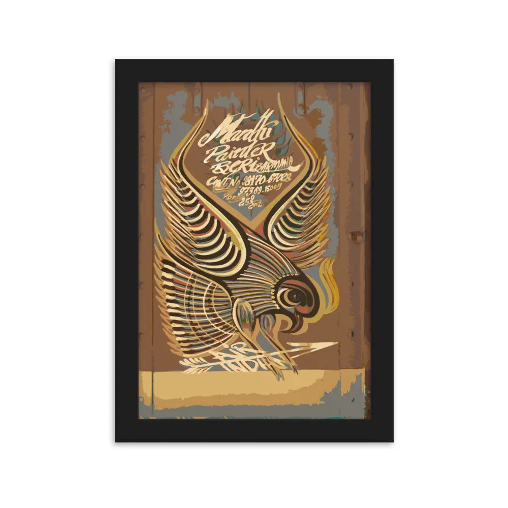 Air India Tata Bird Framed Poster