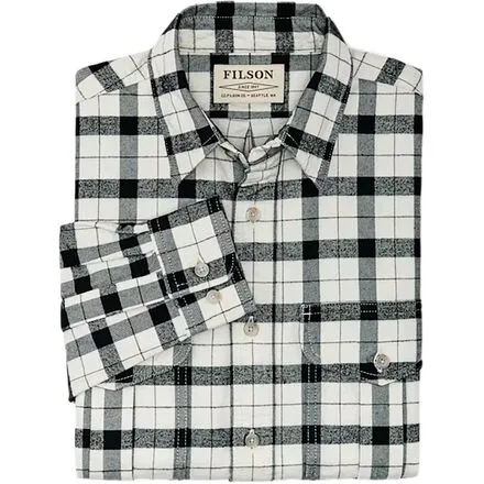 Alaskan Guide men's Filson shirt, Cream/Black