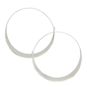Arc Hoops in Silver - 2 1/2"