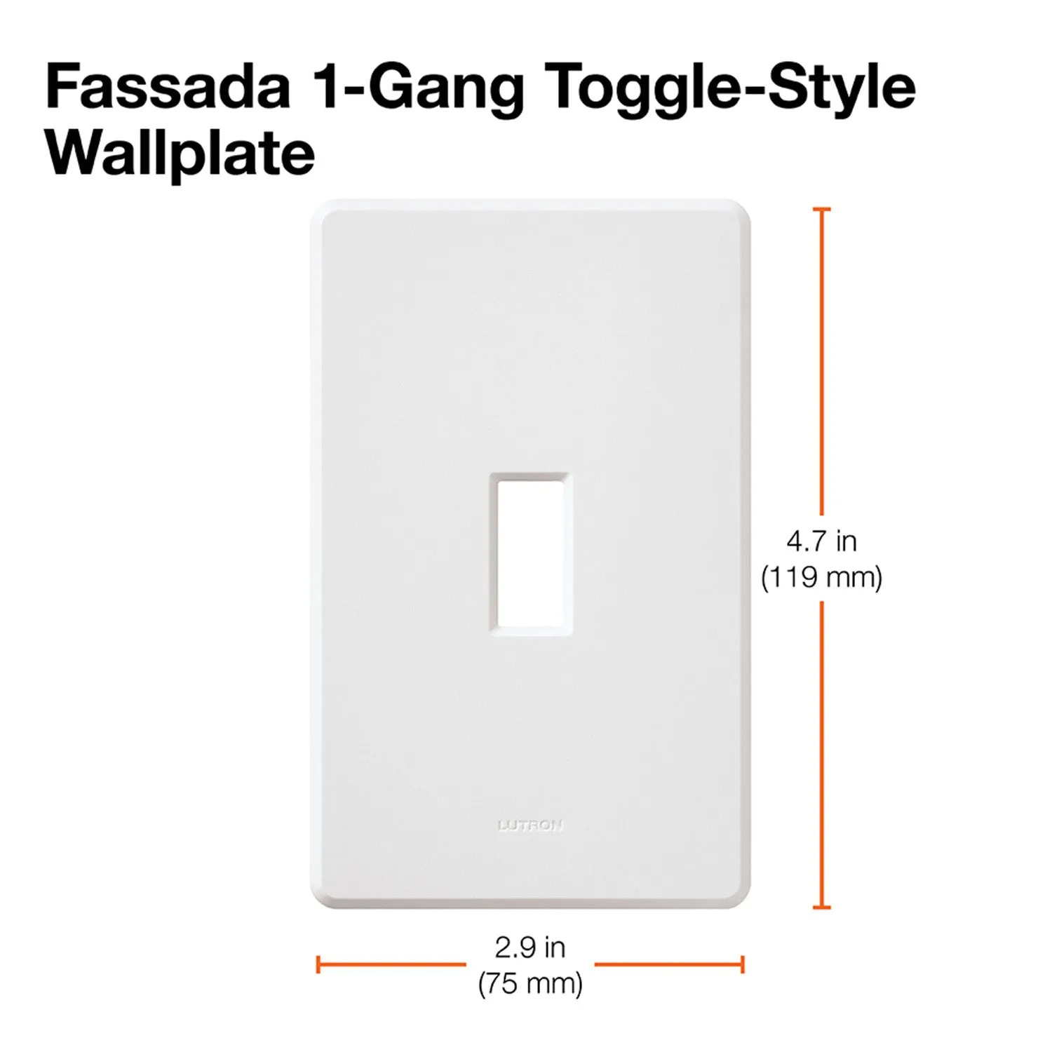 Ariadni 1-Gang Toggle Wall Plate, White