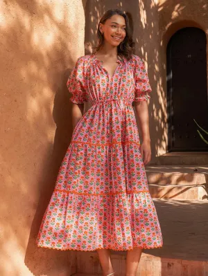 Calypso Dress in Marigold Buta