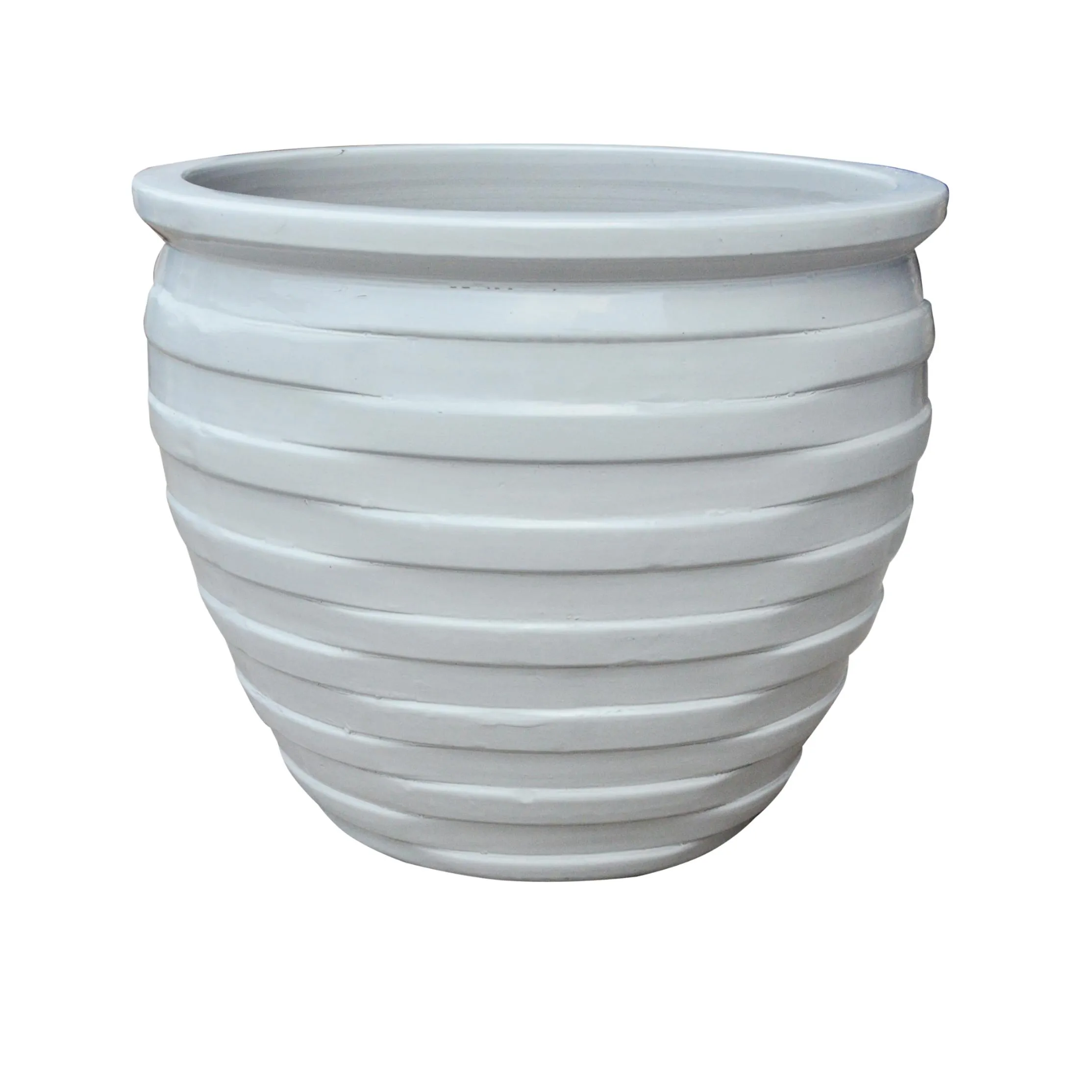 Classic White Ceramic Plant Pots - Versatile Sizes for Home & Garden
