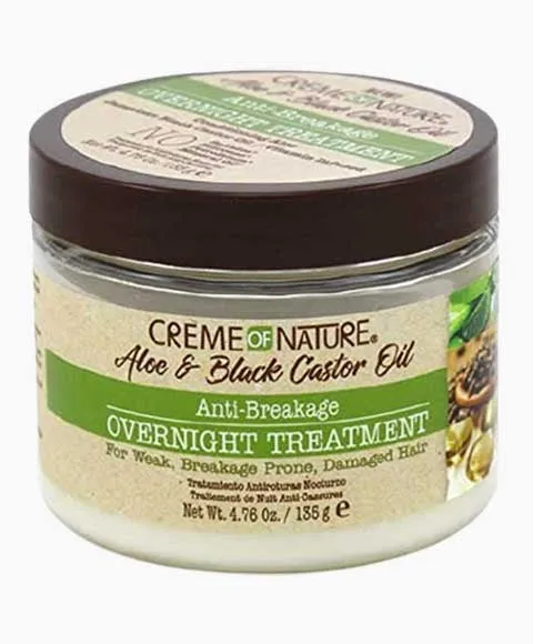 Creme Of Nature Aloe Black And Castor Oil Anti Breakage Overnight Treatment