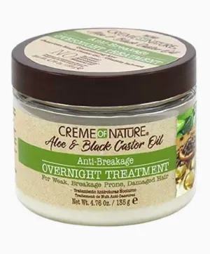 Creme Of Nature Aloe Black And Castor Oil Anti Breakage Overnight Treatment