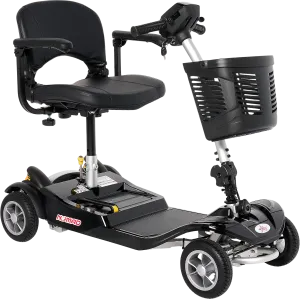 EV Rider Nomad Mobility Scooter 4 Wheel 260 lbs. Capacity 24V 10.3Ah Li-Ion Battery 4 MPH 10 Miles T4SU-BK New