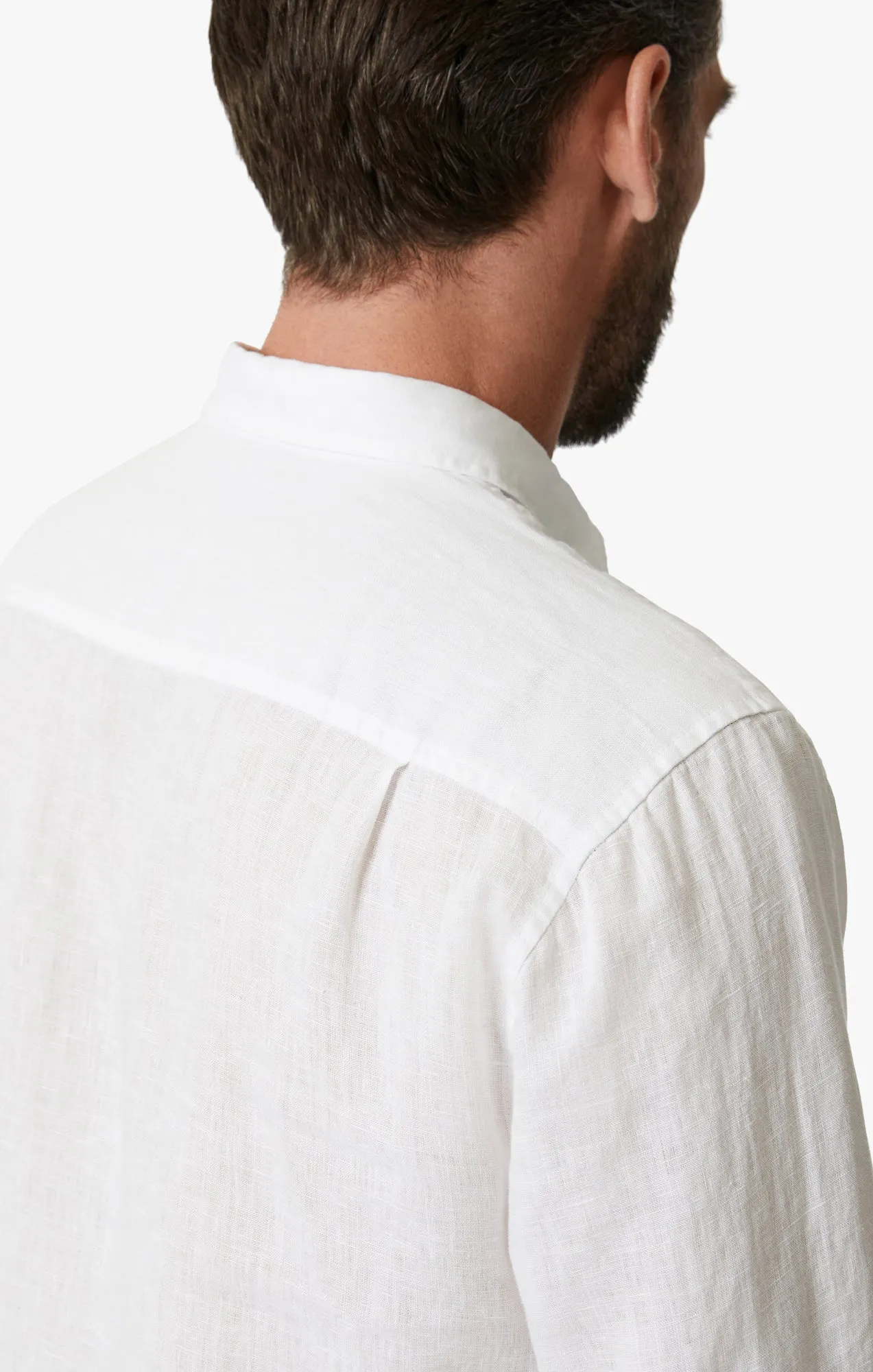 Linen Chambray Shirt In Bright White