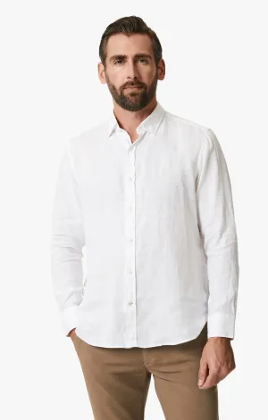 Linen Chambray Shirt In Bright White