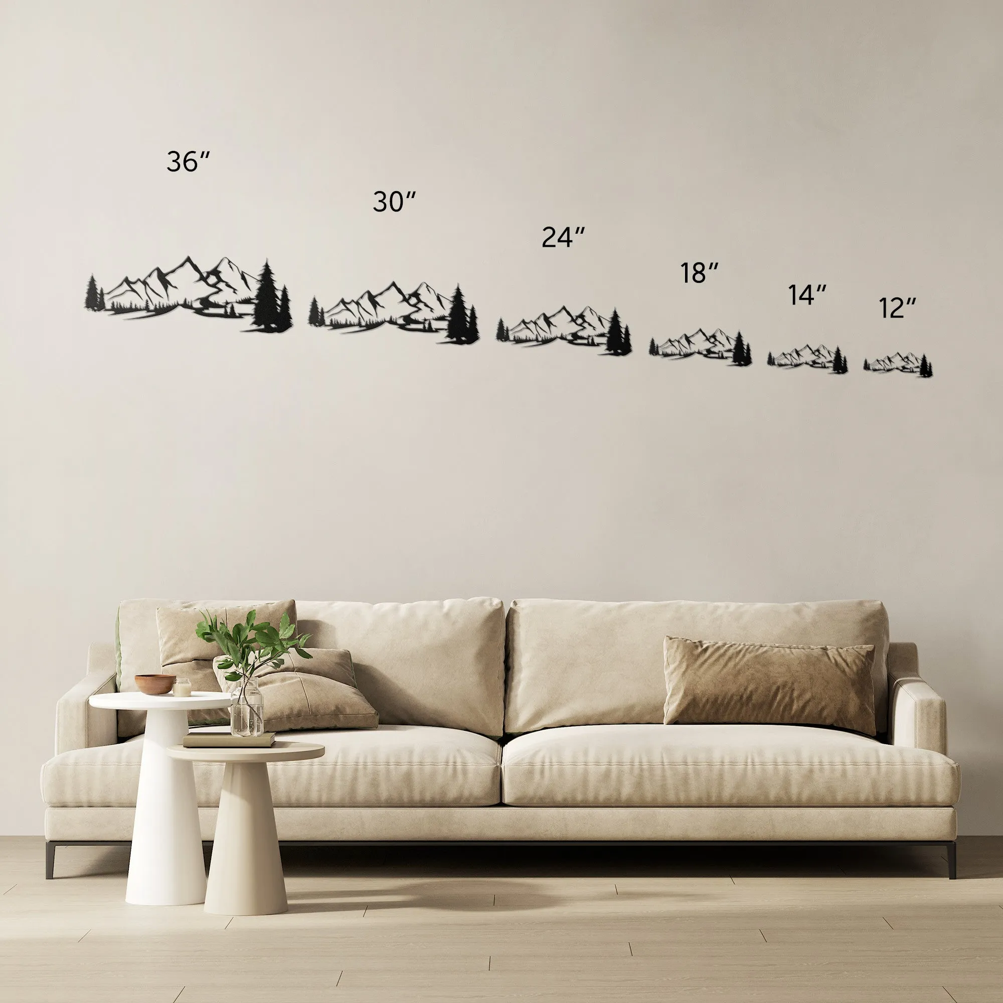 Mountain Range Metal Wall Art