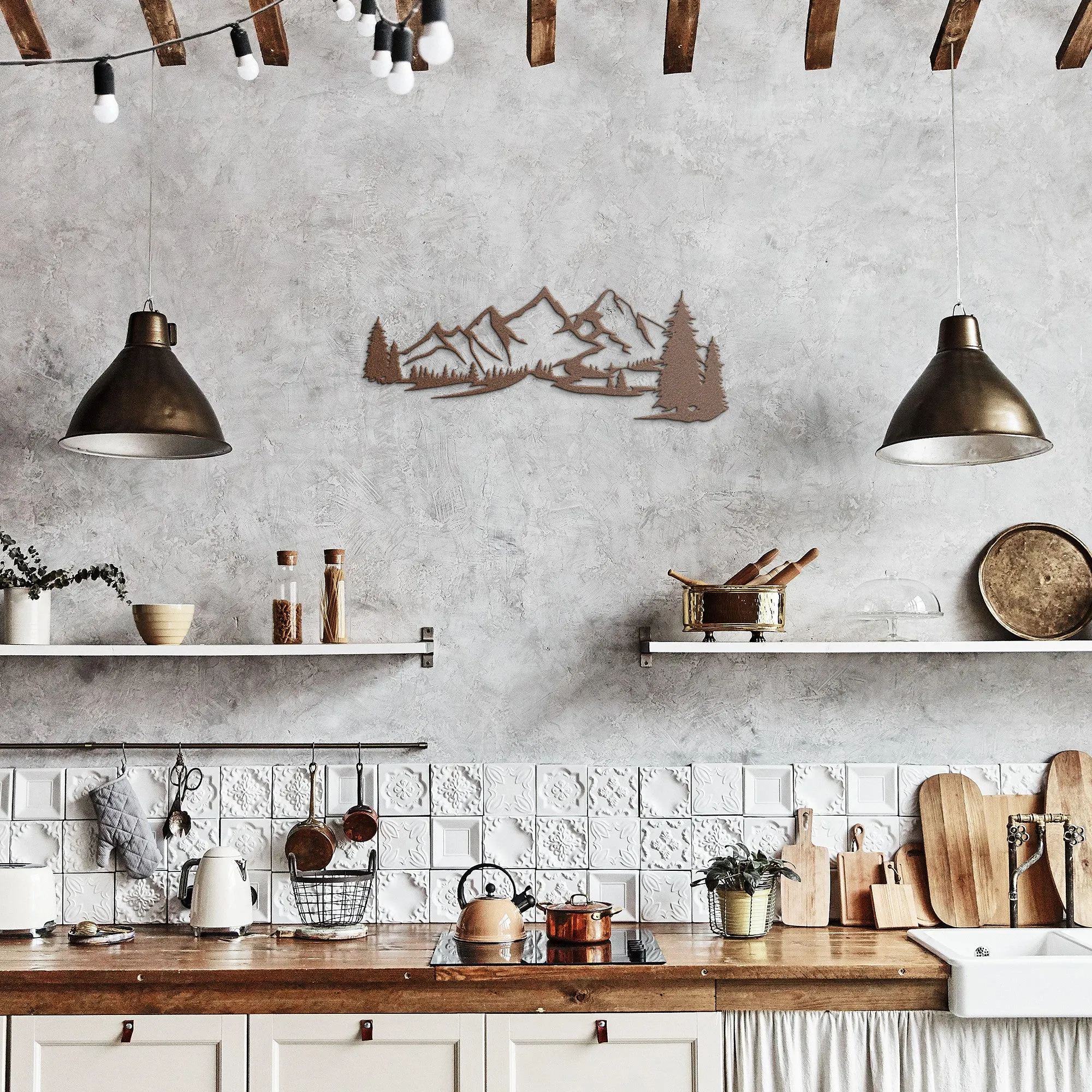 Mountain Range Metal Wall Art