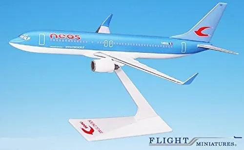 Neos 737-800 Airplane Miniature Model Plastic Snap-Fit 1:200 Part#ABO-73780H-029
