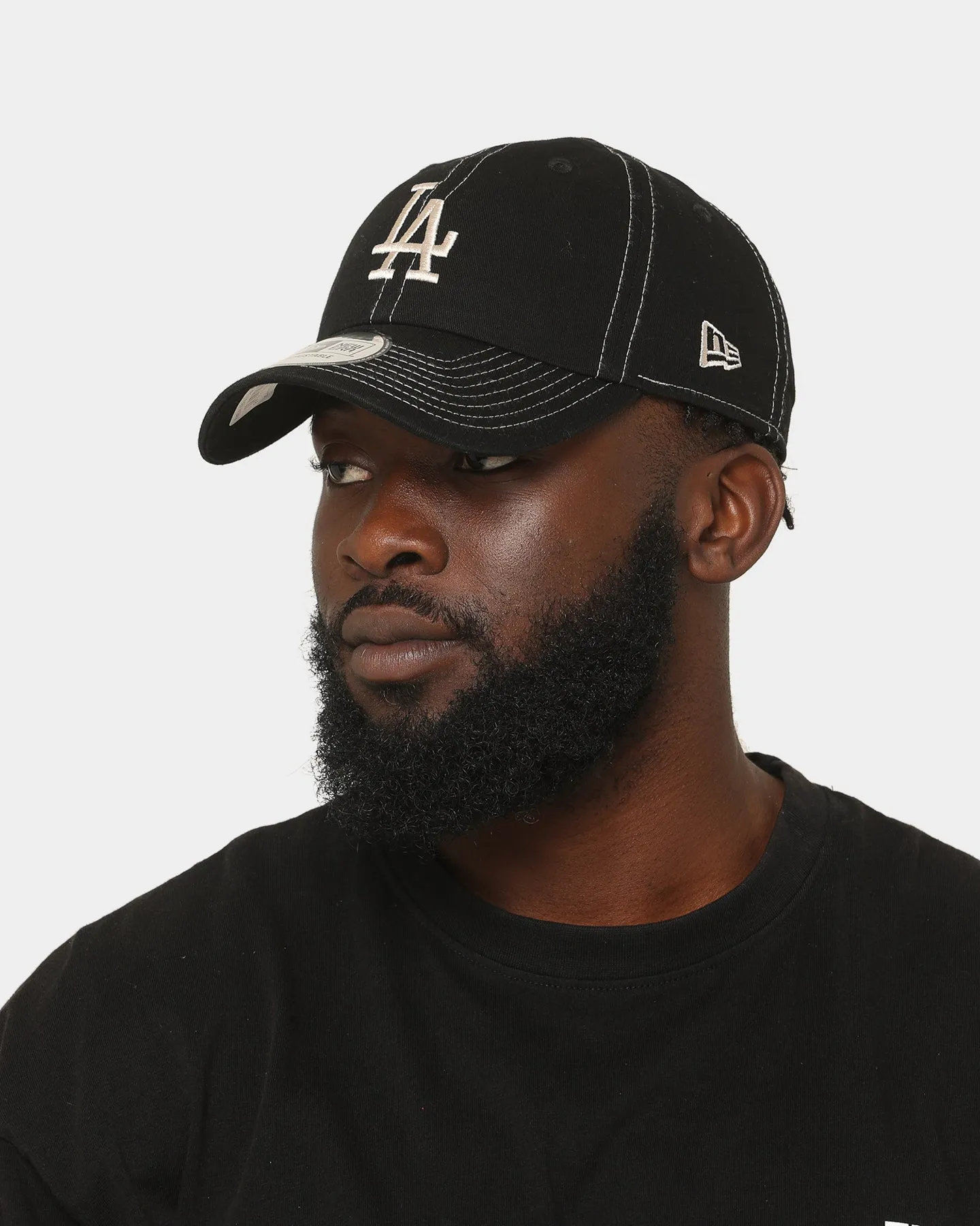 New Era Los Angeles Dodgers 'Black Contrast' Casual Classic Strapback Black/Stone
