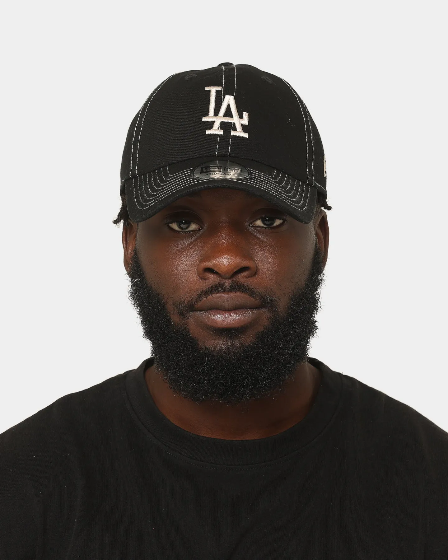 New Era Los Angeles Dodgers 'Black Contrast' Casual Classic Strapback Black/Stone