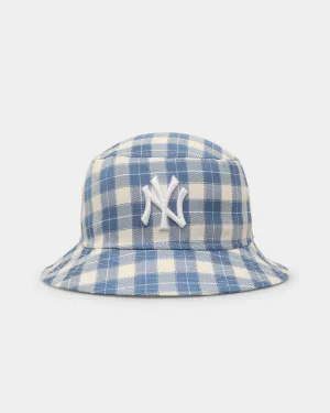 New Era New York Yankees 'Plaid' Bucket Hat Blue 