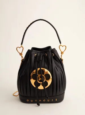 OH Poppi Bucket Bag in Noir Black