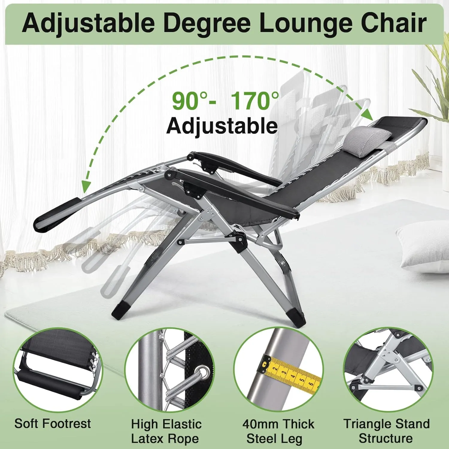 Padded Folding Deck Chair with Aluminum Frame – Comfortable and Durable