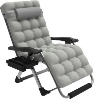 Padded Folding Deck Chair with Aluminum Frame – Comfortable and Durable