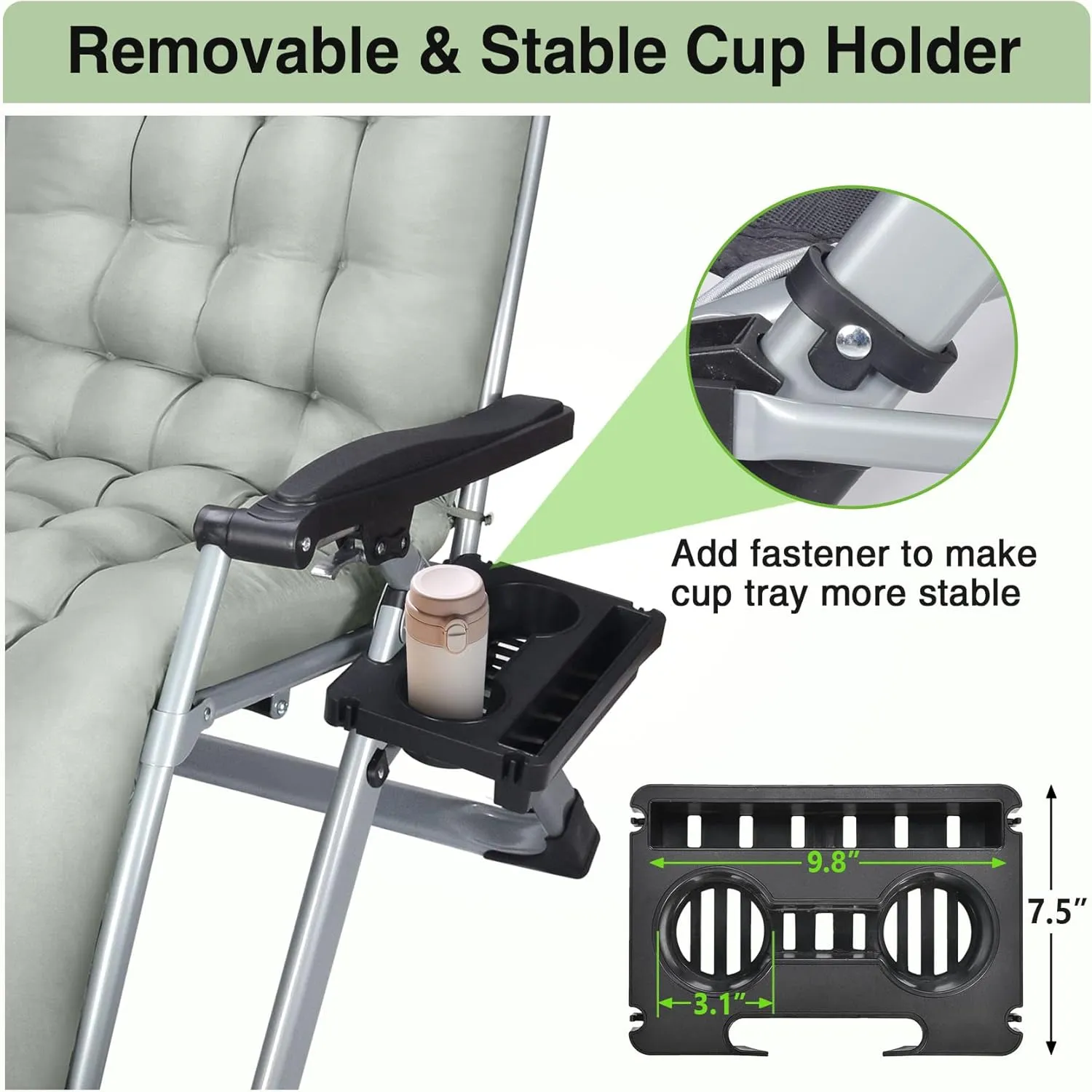Padded Folding Deck Chair with Aluminum Frame – Comfortable and Durable