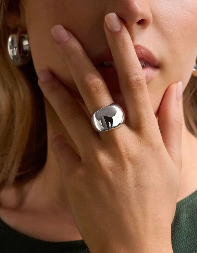 Panorama Silver Domed Ring