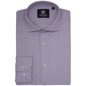 Purple Flannel Puppytooth Slim Fit Extreme Cutaway Shirt