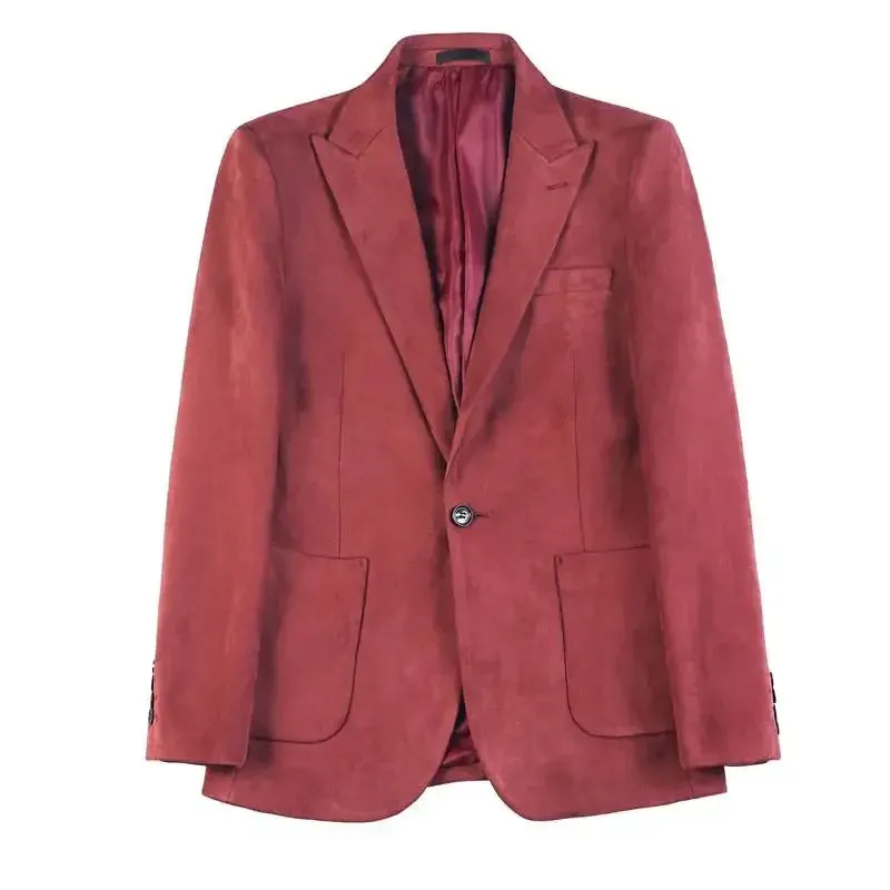 Solid Slim Fit Business Office Blazer