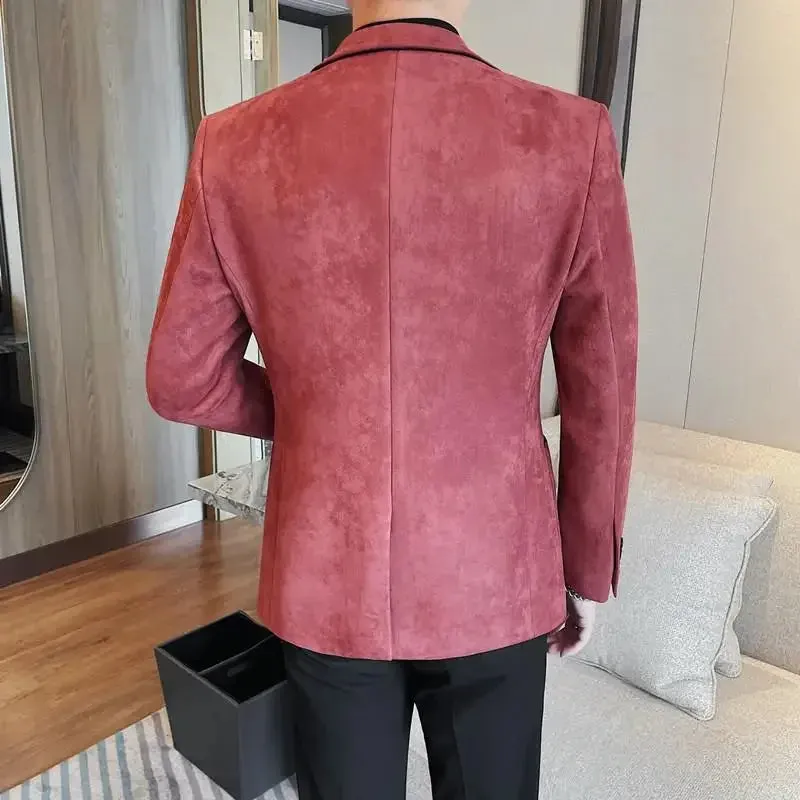 Solid Slim Fit Business Office Blazer