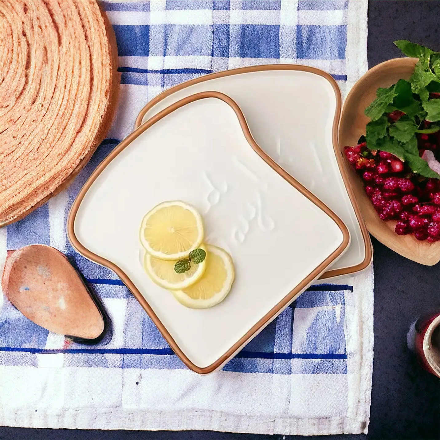 Unique Toast Shape Good Day Plate