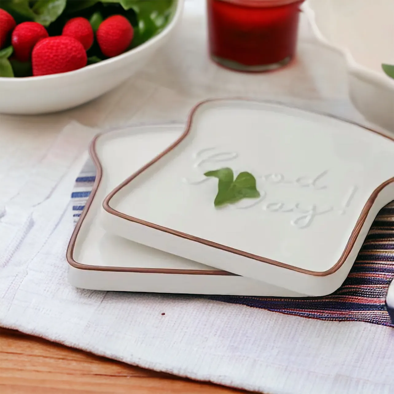 Unique Toast Shape Good Day Plate