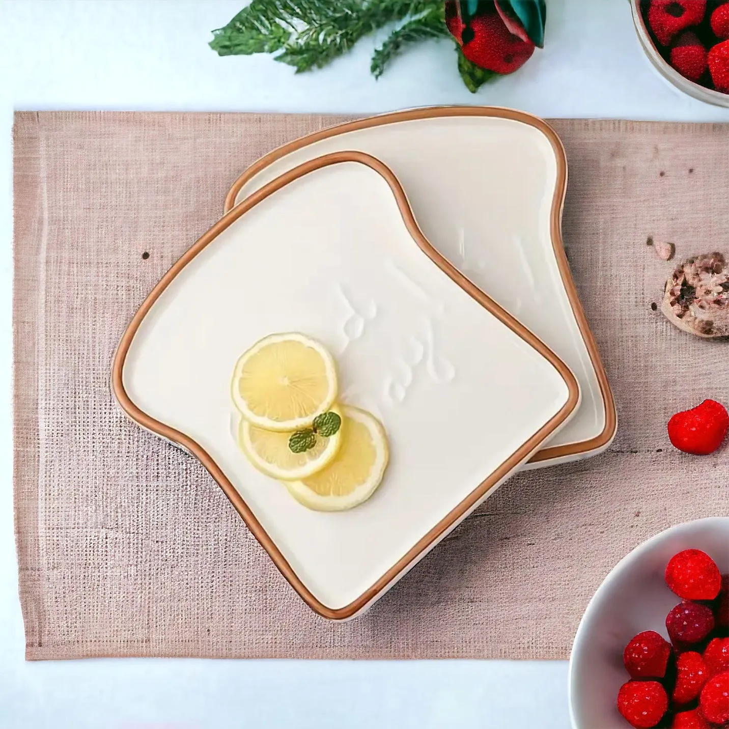 Unique Toast Shape Good Day Plate