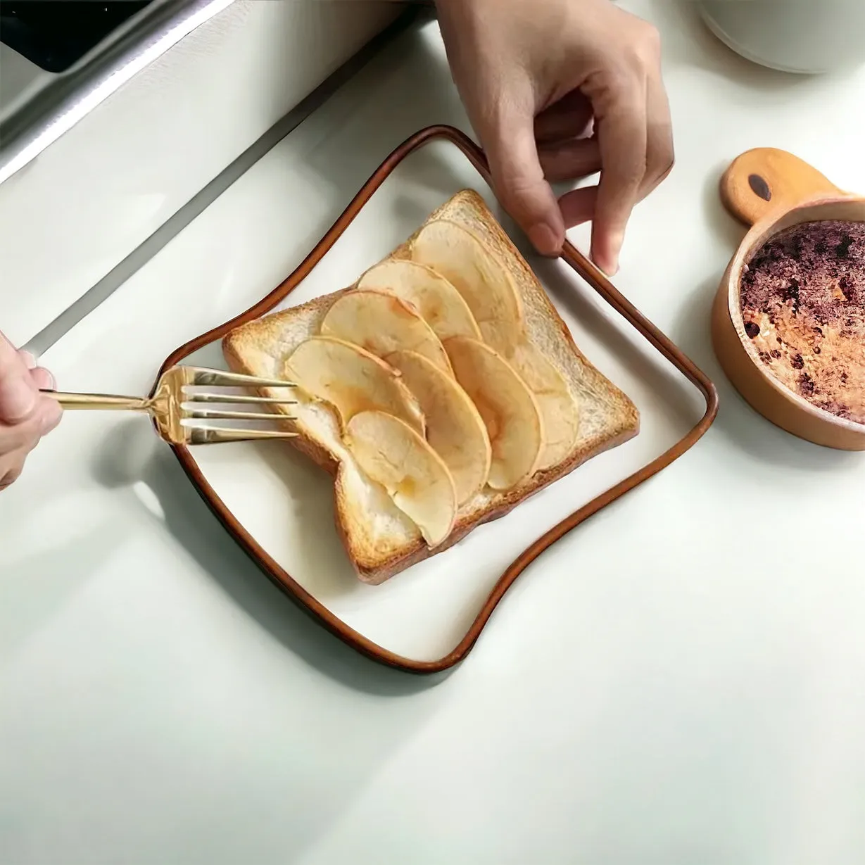 Unique Toast Shape Good Day Plate