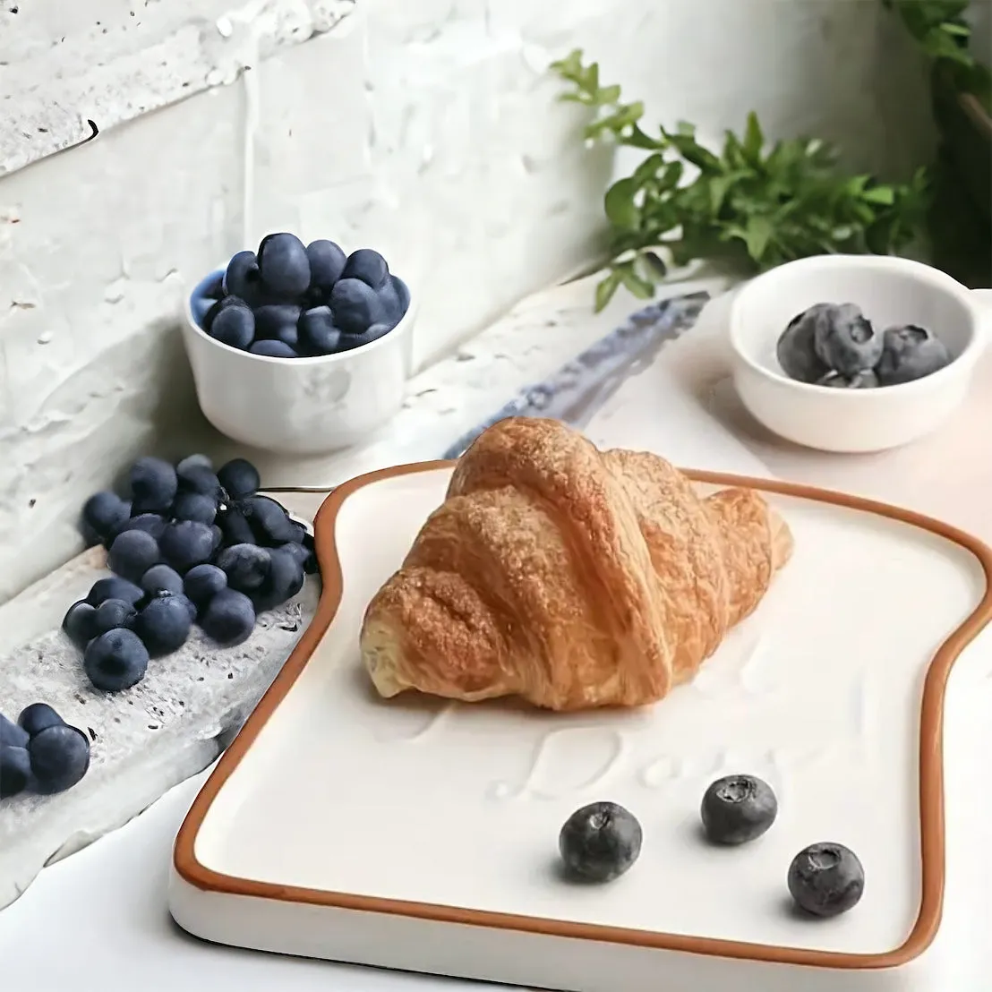 Unique Toast Shape Good Day Plate