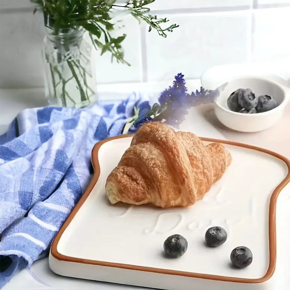 Unique Toast Shape Good Day Plate
