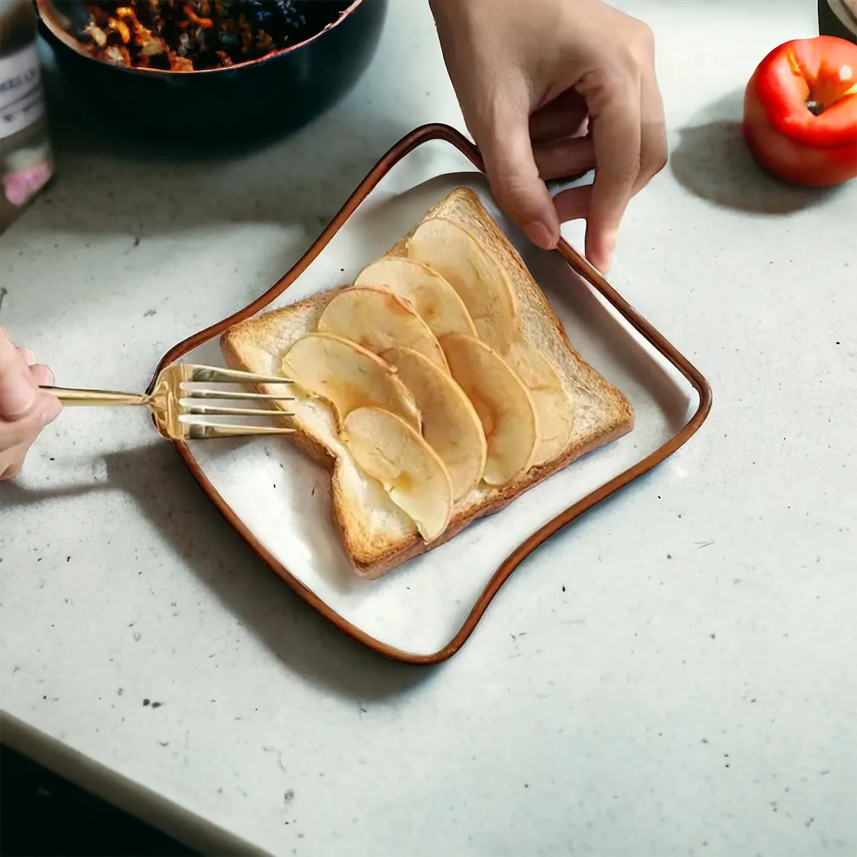 Unique Toast Shape Good Day Plate