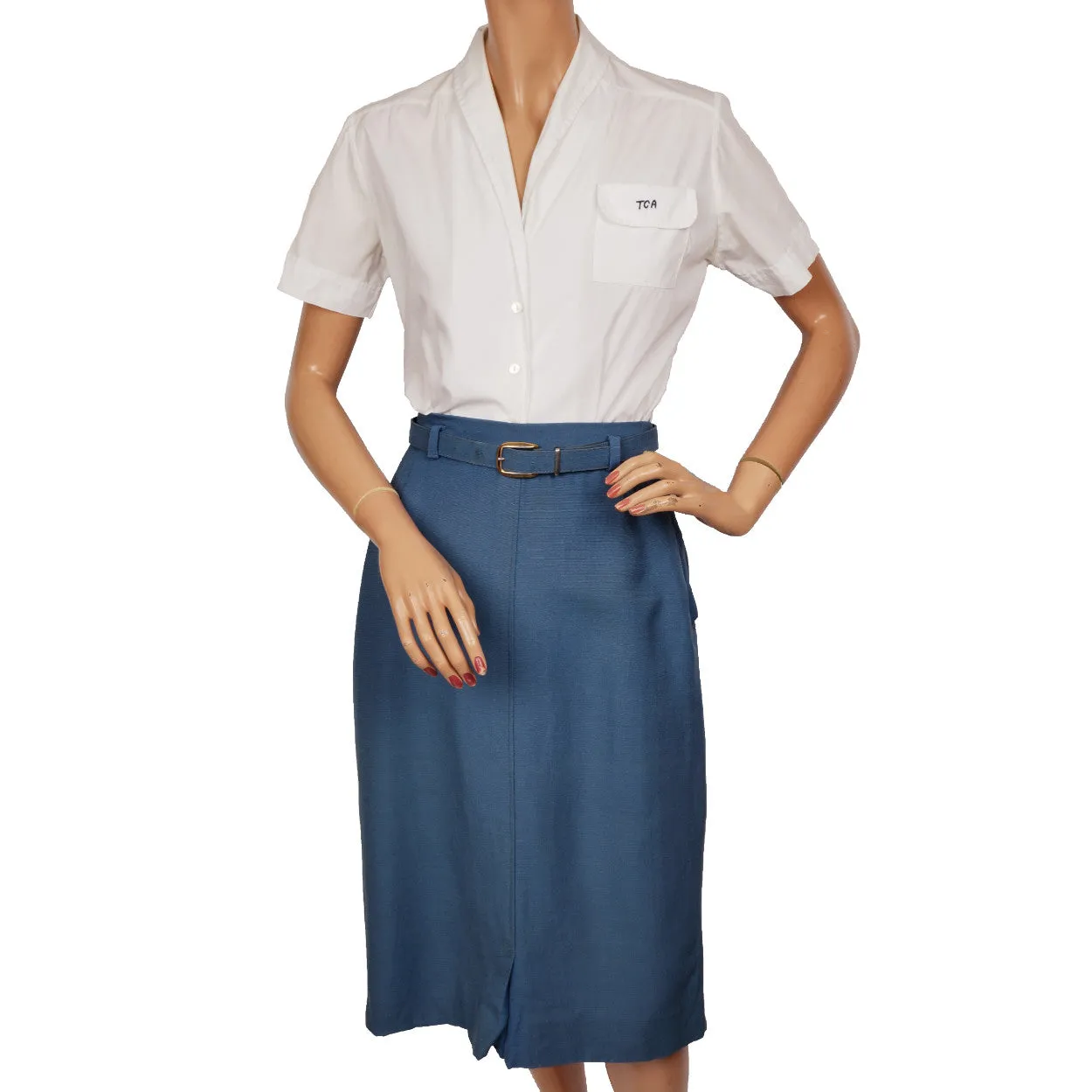 Vintage 50s TCA Airline Stewardess Uniform 1955 Flight Attendant Air Canada